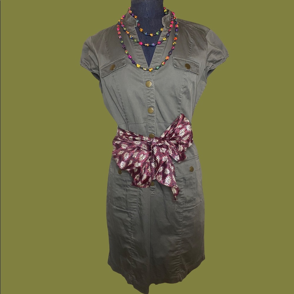 Army Green Dress, Size 8